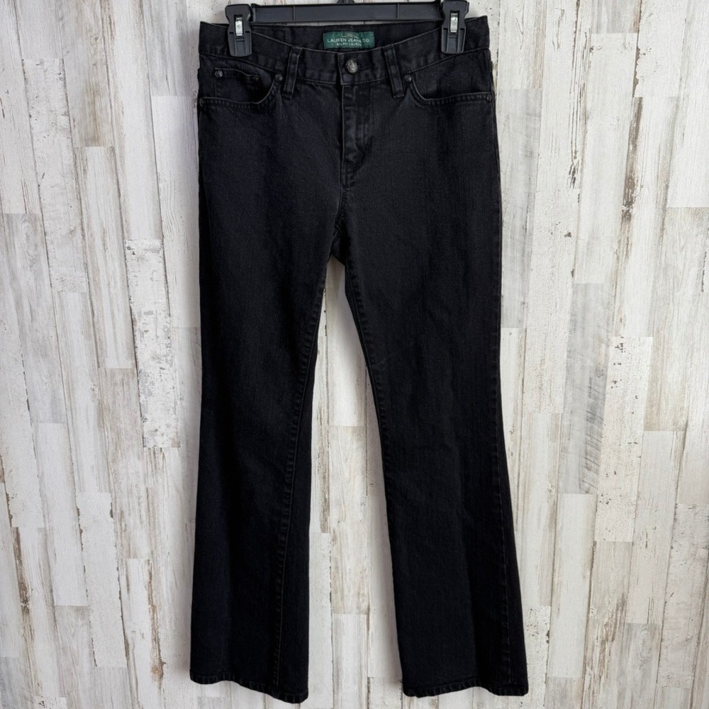 VTG Y2K Ralph Lauren Jeans Women 2 Black Low Rise Classic Bootcut Denim Western